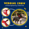 Heavy-Duty Reflective Martingale Dog Collar, Half-Choke Adjustable Tightening Escape-Proof Training Collar for Medium an