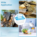 15 PCS Plastic Reptile Terrarium Carrier Cage, Portable Transparent Aquarium Box with Slotted Ventilation Holes for Turt