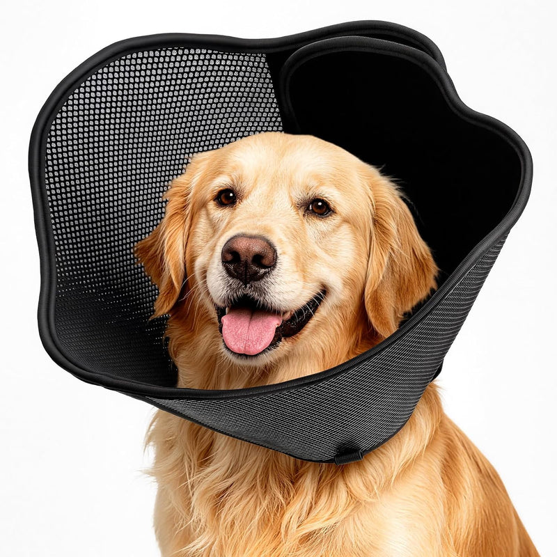 Soft Dog Cone Collar,Adjustable Elizabethan Anti-Lick Pet Recovery Collar