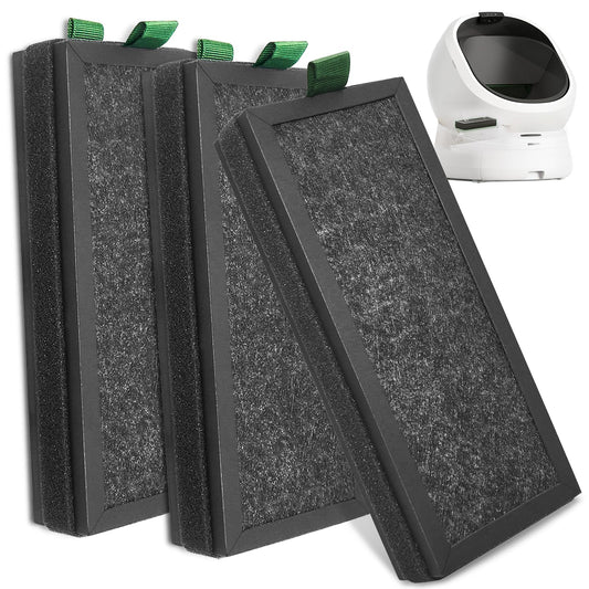 WECATION 3 Pack Replacement Activated Carbon Filter Compatible with PETLIBRO Luma Automatic Self Cleaning Litter Box