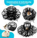 Small Animal Playpen with Surround Tunnel, Portable Foldable Outdoor Guinea Pigs Playpen with Carrying Handle, Breathabl