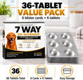 7-Way Dewormer Tablets for Dogs, Praziquantel & Pyrantel Pamoate Formula, Medium & Large Dogs Over 25 lb, 36 Tablets