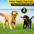 Floating Dog Water Toys - 2 Pack, Bumper Throw Stick for Fetch