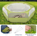 Pawaboo Small Animal Playpen with Zippered Cover,Green