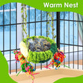 KATUMO Bird Nest, Conure Breeding Bed Parrotlet Snuggle Nest Lovebird Bed Bird Swing Bed for Small Birds, Size Small