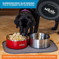 Master Pet Supply Stainless Steel Dog Bowls 128 oz Heavy Duty