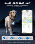 Pet Tracker for Dogs Cats, Location & LED Night Light Tag, No Monthly Fee