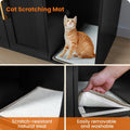 Dwanton Cat Litter Box Enclosure, with Scratching Mat, 27.6" x 18.2"x 19.6"