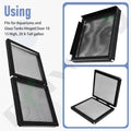Braveboy 10-Gallon Screen Cover for Hinged Door, for 15 High, 20 X-Tall Gallon Aquariums & Glass Tanks, Black - Easy Ven