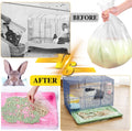 upcessory 50 pcs Disposable Cage Liners, Clear Plastic Rabbit Cage Liner Bag, Universal Toilet Film for Bunny, Hamster, 