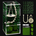 AZV Jumping Spider Enclosure Kit,Pre-Assembled 3 x 3 x 6 in Acrylic Habitat