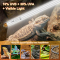UVB Light for Reptiles Bearded Dragon, 2 Pack T5 UVB Reptile Light UVB Bulb 10.0 24W UVA UVB Reptile Light Bulb Terrariu