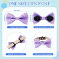 Sanwuta 60 Pcs Paisley Dog Collar Bow Bulk Floral Pet Bow Ties Dog Accessories Detachable Attachment Charms with Elastic Bands for Small Medium Large Dogs Cat Puppy Bows Grooming Supplies