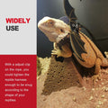 3 Sizes Lizard Harness and Leash Set, Soft Leather Reptile Leash with Cool Wings for Bearded Dragon Iguana Gecko Chamele
