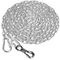 Tresbro Heavy Duty Dog Chains for Outside, 15FT Stainless Steel Tie Out Cable with Swivel Hook for Small Medium Dogs, Metal Chew Proof Pet Runner Chain Leash Lead for Outdoor Camping Hiking Yard, 3MM
