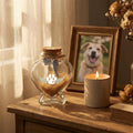 Chowsie Loss of Dog Cat Pet Sympathy Gift, Memorial Bottle for Pet Hair, Pet Fur Keepsake, Heart-Shaped Glass Memorial Bottle, Dog Hair Keepsake, Dog Memory Memorial Keepsake