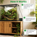 Reptile Mister, Automatic Terrarium Humidifier for Reptile Tank with Timer and 360°Rotation Srpay Nozzles, Reptile Misti