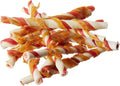 Amazon Brand - Wonder Bound Chicken Flavor Dog Rawhide Twist Sticks, 70 Count, 1.08 pound (Pack of 1)