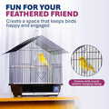 Prevue Pet Parakeet Manor Bird Cage with Handle - Versatile Carrier for Home or Travel, Small Bird Accessories, Easy Storage, Ideal for Canaries, Budgies, Finches, Parakeets, and More - Black