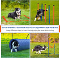 Dog Agility Training Equipment, 60-piece Dog Obstacle Course Training Starter Kit Pet Outdoor Game with Tunnel, Agility 