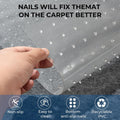 THAMIAO Carpet Protector for cat Dog Anti Scratch Under Door Cat Scratch Protector Mat from Scratching Easy to Cut Non Slip Plastic Carpet Scratch Stopper Cat Scratch Guard Carpet 3.6FT(Clear, 1pcs)