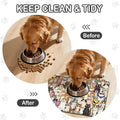 Cat Food Mat for Pet Dog Food Mat, Cats Absorbent Quick Dry Dog Bowl Mats for Food and Water, Non-Slip Cat Pet Feeding M