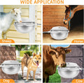 MYFAMIREA Automatic Animal Drinking Water Bowl Stainless Steel Waterer Feeder Farm Dog Dispenser Kit Self Filling for Li
