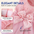 ASENKU Dog Dress Pet Wedding Dress Lace Puppy Birthday Party Outfit,Pink S