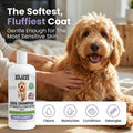 Dog Shampoo, Conditioner & Detangler - Best Shampoo for Goldendoodles, Poodles & Doodles Pet Hair - Hypoallergenic, Tearless, Sensitive Skin for Puppies & All Dog Breeds - Made in USA, 16OZ (Lavender)