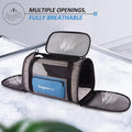 BurgeonNest Cat Carrier for Large Cats 20 lbs,Medium Pet Under 20 lbs,2 Puppy and Small Dogs with Unique Side Bag,Top Load Pet Carrier Soft-Sided Escape Proof with 4 Ventilated Windows