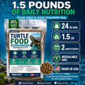 Suncoast Aquatic Turtle Food for Adult Turtles - Floating Pellets with 30% Protein, Calcium, Vitamin E, Omega-3 & Vitami