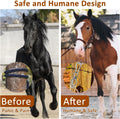 MAQUITA Horse Tie Ring, Safe Tie Horse Supplies, Humane Way Tie Ring, Magnetic Ring for Tying and Retracting, Helps Hors