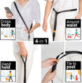 SVD.PET 4-in-1 Hands Free Dog Leash, Versatile Crossbody Dog Leash with Easy Release Buckle, Adjustable Waist Fit for Walking, Jogging and Running Your Pet (Black)