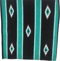 Majestic Ally 36"x 34" Navajo Design Acrylic Saddle Blanket -2.4 lbs (Turquoise Green and Black)