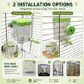 Bird Water Dispenser, 10 Fl Oz Bird Cage Hanging Water Bottle, Automatic Magnetic Mounting Parrot Water Dispenser, Bird 