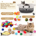 Zopeal 58 Pcs Cat Toy Set with Storage Basket Indoor