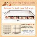 Guinea Pig Cage Liner，Washable Waterproof Oxford Cloth Cage Liners for Small Animals,Hamster Chinchilla Hedgehog Rabbit 