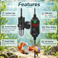 Thumb-Sized 10W Super Mini Aquarium Betta Heater for 1-2 Gallon Small Tanks