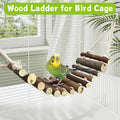 BNOSDM Wooden Bird Rope Ladders 2 Pcs Birds Ladder Bridge Toy Parrot Cage Ladder Parakeet Swing Suit for Budgie, Lovebird, Conure, Cockatoo, Finch