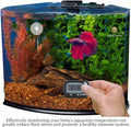 SunGrow Digital Betta Thermometer for Tropical Aquarium Fish, Black Color, Suction Cups and 1 Battery Included, 1 pc per