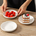 Howise 3 PCS Ceramic Cat Bowls, 5.5 in Pet Bowl Cat Dishes for Food and Water, Small Dog Dish(White)