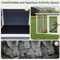 RUNSHED Wooden Rabbit Hutch, Waterproof Roof & Pull‑Out Cleaning Tray