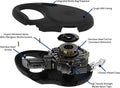 TUG Oval 360° Tangle-Free Retractable Dog Leash with Integrated Waste Bag Dispenser