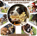 Indestructible Dog Chew Toys for Aggressive Chewers,2 Pack Tough Nylon Dog Bones Teething Toy for Large Medium Breed,Durable Bacon Flavor Dog Toy for Cleaning Teeth & Reducing Boredom