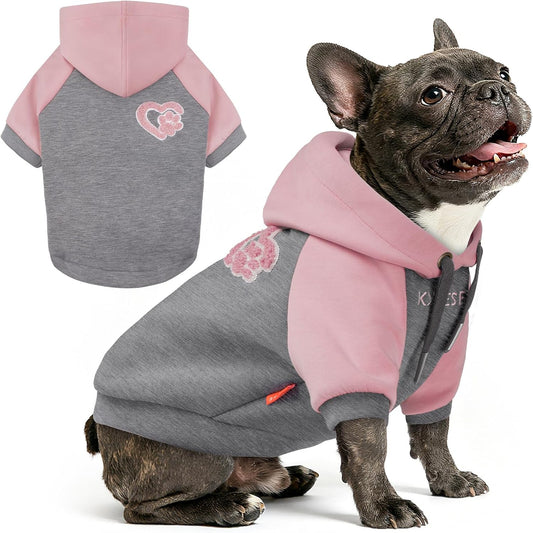 KYEESE Dog Hoodie for Small Dogs Soft Pullover Dog Sweater for Daily Wear