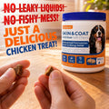 Omega 3 Fish Oil for Dogs Skin & Coat, Allergy & Itch 15 Ct