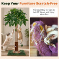 Fantasreen 35" Cat Scratching Post with Track Ball & Toys, Lucky Cat Scratcher