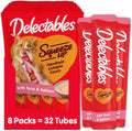Delectables Squeeze Up Lickable Cat Treat Tube, Tuna & Salmon, 32 Count