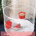 Sumind 60 Pcs Cage Cups Chicken Feeder Birds Hanging Feeders Seed Bowl 8 oz Plastic Water Bowl Hanging Chicken Gamefowl Waterer Feeding Watering Dish Coop Cups for Parrot Parakeet Poultry(Red)