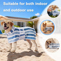 Dog Bathrobe, Quick-Dry Striped Drying Robe